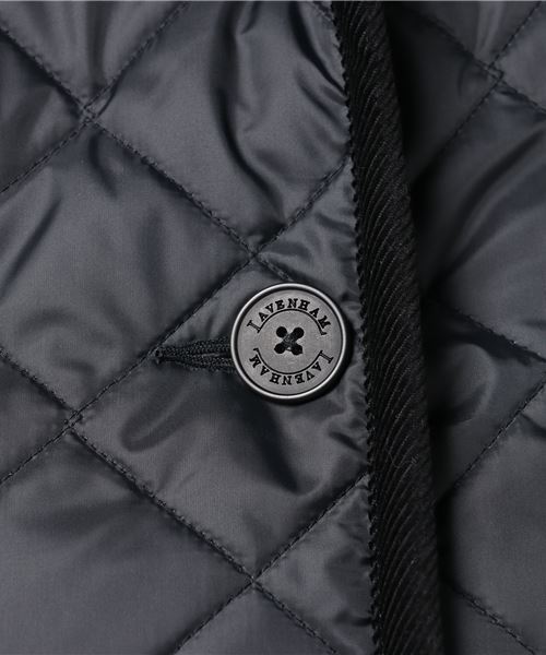 FRAMeWORK 【LAVENHAM】 別注 フードキルティングコート　黒 FRAMeWORK（フレームワーク）の「【LAVENHAM】 別注 フード