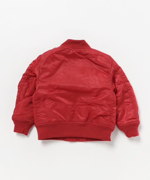 Right-on（ライトオン）の「【AVIREX】MA-1ブルゾン（ミリタリージャケット・キッズ・レッド・100/110/120/130/140）」の2枚目の写真