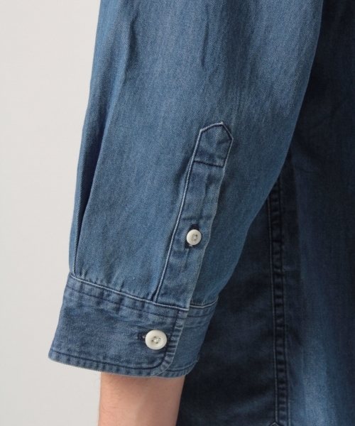 GLOBAL WORK（グローバルワーク）の「デニムシャツ7分袖/777489（シャツ/ブラウス・メンズ・スカイブルー/ブルー系その他4/ネイビー・LARGE/MEDIUM/SMALL/X-LARGE）」の13枚目の写真