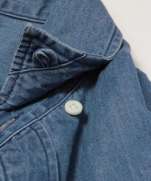 GLOBAL WORK（グローバルワーク）の「デニムシャツ7分袖/777489（シャツ/ブラウス・メンズ・スカイブルー/ブルー系その他4/ネイビー・LARGE/MEDIUM/SMALL/X-LARGE）」の17枚目の写真