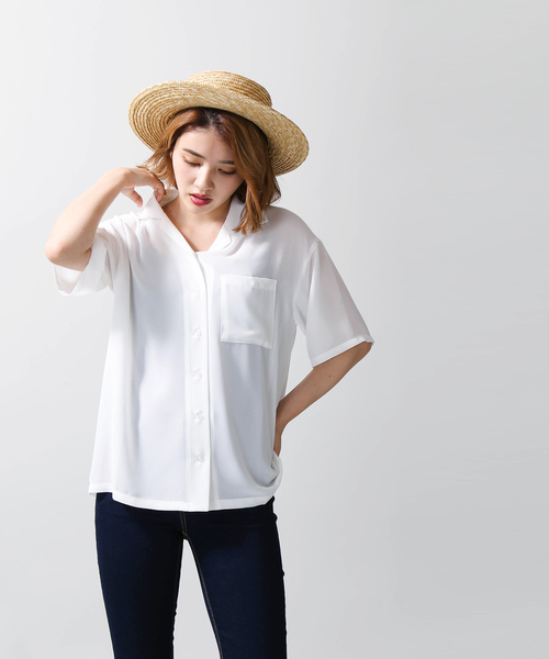 WEGO(ウィゴー)の「WEGO/シアービッグシルエットシャツ(シャツ/ブラウス・レディース・ホワイト/ホワイト系その他4/その他1/その他2/その他3/その他4・FREE)」の10枚目の写真