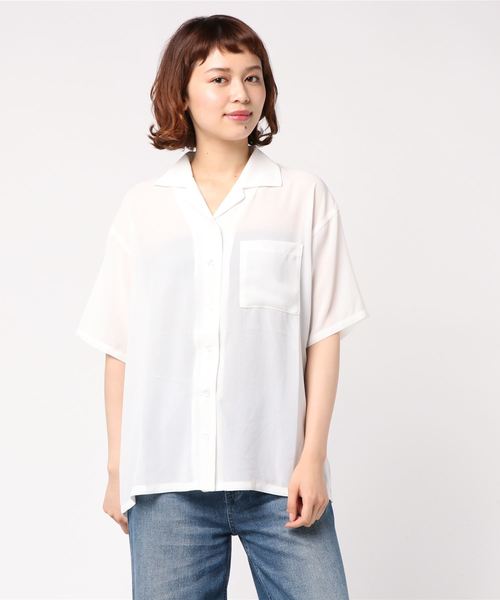 WEGO(ウィゴー)の「WEGO/シアービッグシルエットシャツ(シャツ/ブラウス・レディース・ホワイト/ホワイト系その他4/その他1/その他2/その他3/その他4・FREE)」の18枚目の写真