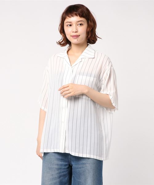 WEGO(ウィゴー)の「WEGO/シアービッグシルエットシャツ(シャツ/ブラウス・レディース・ホワイト/ホワイト系その他4/その他1/その他2/その他3/その他4・FREE)」の19枚目の写真