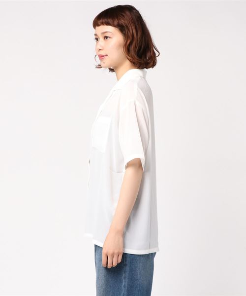 WEGO(ウィゴー)の「WEGO/シアービッグシルエットシャツ(シャツ/ブラウス・レディース・ホワイト/ホワイト系その他4/その他1/その他2/その他3/その他4・FREE)」の7枚目の写真