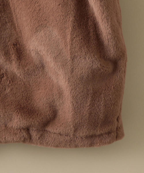 green label relaxing（グリーンレーベルリラクシング）の「◆【ジュニア】フェイクファーマフラー付きコート（その他アウター・キッズ・グレー/ベージュ/モカ・145/155）」の8枚目の写真