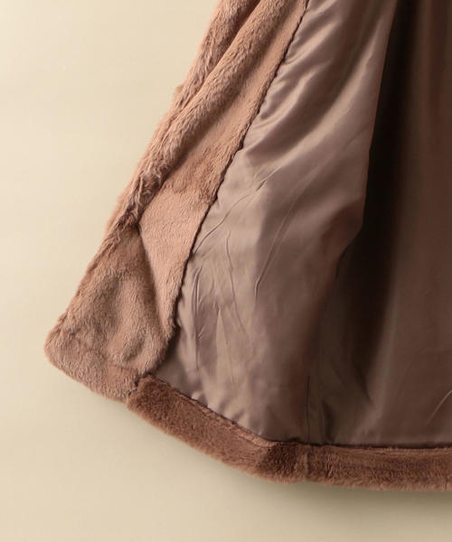 green label relaxing（グリーンレーベルリラクシング）の「◆【ジュニア】フェイクファーマフラー付きコート（その他アウター・キッズ・グレー/ベージュ/モカ・145/155）」の7枚目の写真