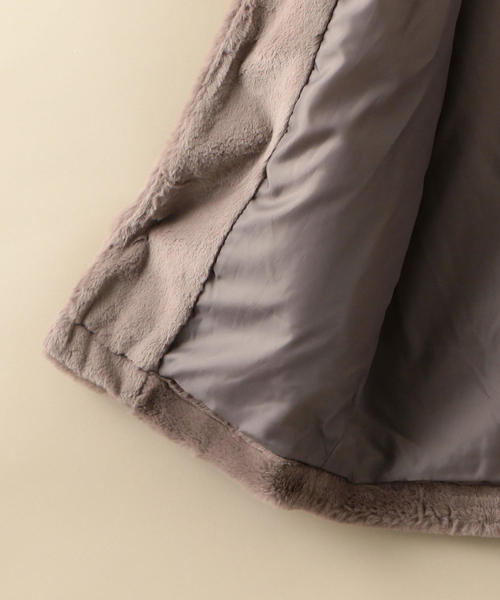 green label relaxing（グリーンレーベルリラクシング）の「◆【ジュニア】フェイクファーマフラー付きコート（その他アウター・キッズ・グレー/ベージュ/モカ・145/155）」の17枚目の写真