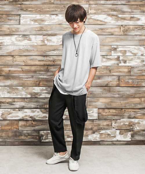 MinoriTY（マイノリティ）の「（2点セット）ダークカラー/ルーズシルエットＴ/アンサンブル（Tシャツ/カットソー・メンズ・ホワイト/ブラック/グレー/ワイン/テラコッタ・M/L）」の8枚目の写真