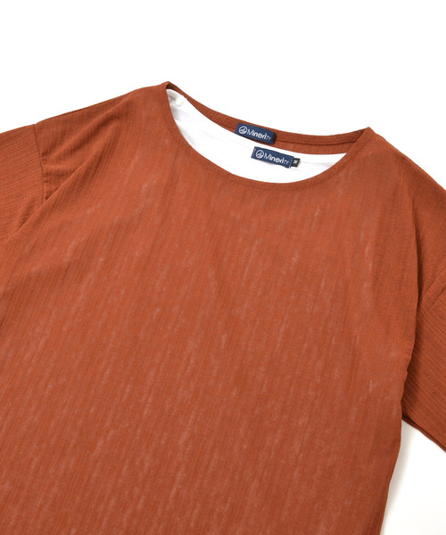 MinoriTY（マイノリティ）の「（2点セット）ダークカラー/ルーズシルエットＴ/アンサンブル（Tシャツ/カットソー・メンズ・ホワイト/ブラック/グレー/ワイン/テラコッタ・M/L）」の18枚目の写真