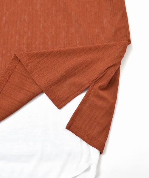 MinoriTY（マイノリティ）の「（2点セット）ダークカラー/ルーズシルエットＴ/アンサンブル（Tシャツ/カットソー・メンズ・ホワイト/ブラック/グレー/ワイン/テラコッタ・M/L）」の19枚目の写真