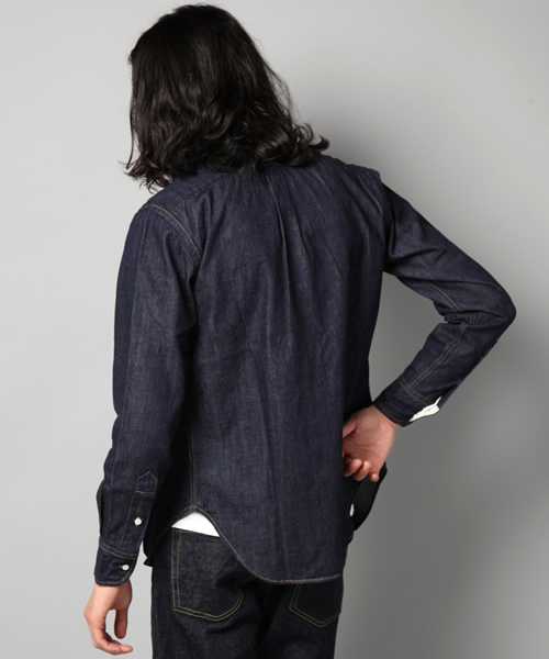 Denime（ドゥニーム）の「DENIM REGULAR COLLAR SHIRTS（シャツ/ブラウス・メンズ・インディゴブルー・SMALL/MEDIUM/LARGE）」の3枚目の写真
