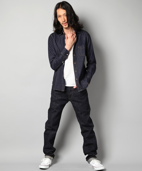 Denime（ドゥニーム）の「DENIM REGULAR COLLAR SHIRTS（シャツ/ブラウス・メンズ・インディゴブルー・SMALL/MEDIUM/LARGE）」の5枚目の写真