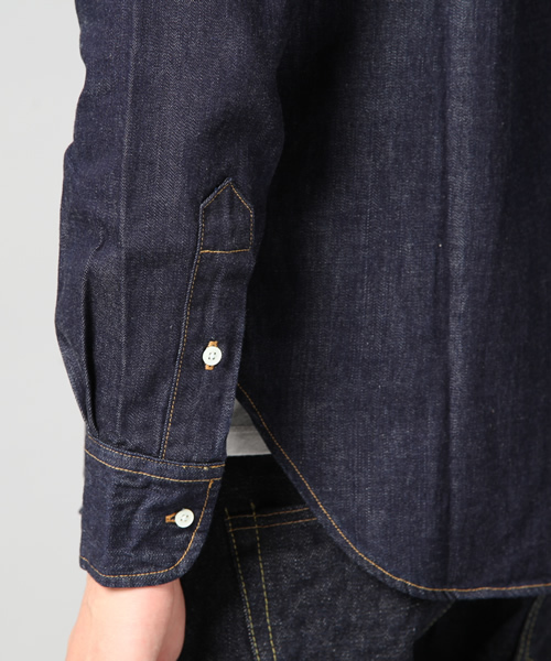 Denime（ドゥニーム）の「DENIM REGULAR COLLAR SHIRTS（シャツ/ブラウス・メンズ・インディゴブルー・SMALL/MEDIUM/LARGE）」の7枚目の写真