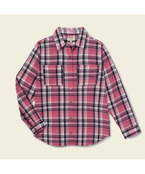 AIGLE(エーグル)の「吸水速乾 ベーシック チェックシャツ(シャツ/ブラウス・レディース・グリーン/ライトピンク/ダークネイビー・40/38/36)」の11枚目の写真