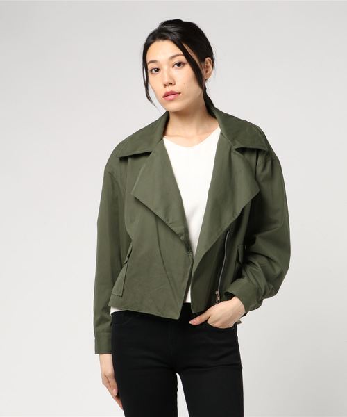 archives（アルシーヴ）の「ライダースジャケット（ライダースジャケット・レディース・ブラック/ベージュ/カーキ・MEDIUM）」の3枚目の写真