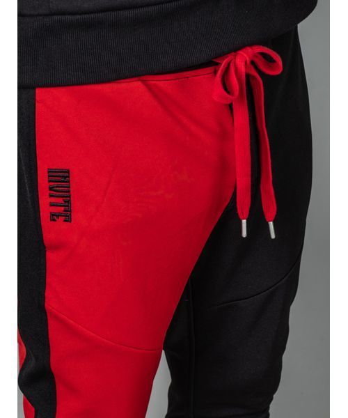 RE730（アールイーセブンサーティー）の「【RE730】左右配色切替えトラックパンツ  切り替えジャージサイドライン　ユニセックス（その他パンツ・メンズ・ブラック×ホワイト/ブラック×レッド・MEDIUM/LARGE/SMALL）」の9枚目の写真