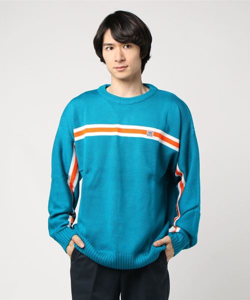 VISION STREET WEAR（ヴィジョンストリートウェア）の「WEB限定 VISION ライン切り替えニット（ニット/セーター・メンズ・ブラック/オフホワイト/ターコイズブルー/その他21・M/L）」の7枚目の写真