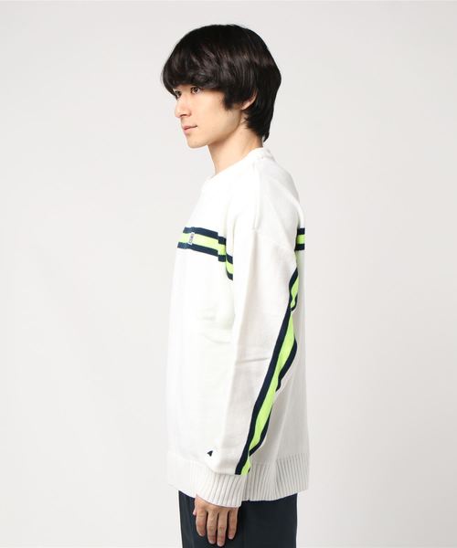 VISION STREET WEAR（ヴィジョンストリートウェア）の「WEB限定 VISION ライン切り替えニット（ニット/セーター・メンズ・ブラック/オフホワイト/ターコイズブルー/その他21・M/L）」の5枚目の写真