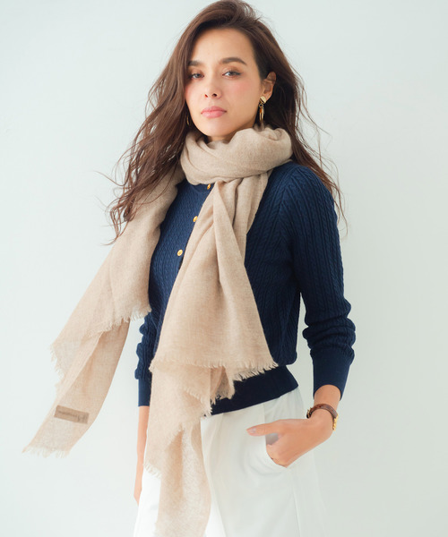 macocca（マコッカ）の「内モンゴル産カシミヤ100％生カシミヤストール（ストール/ショール・レディース・ライトグレー/ブラウン/グレー/アイボリー/ライトベージュ・FREE）」の5枚目の写真