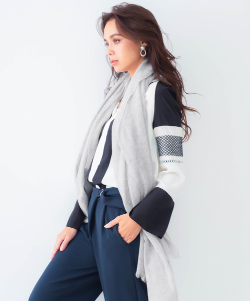 macocca（マコッカ）の「内モンゴル産カシミヤ100％生カシミヤストール（ストール/ショール・レディース・ライトグレー/ブラウン/グレー/アイボリー/ライトベージュ・FREE）」の16枚目の写真