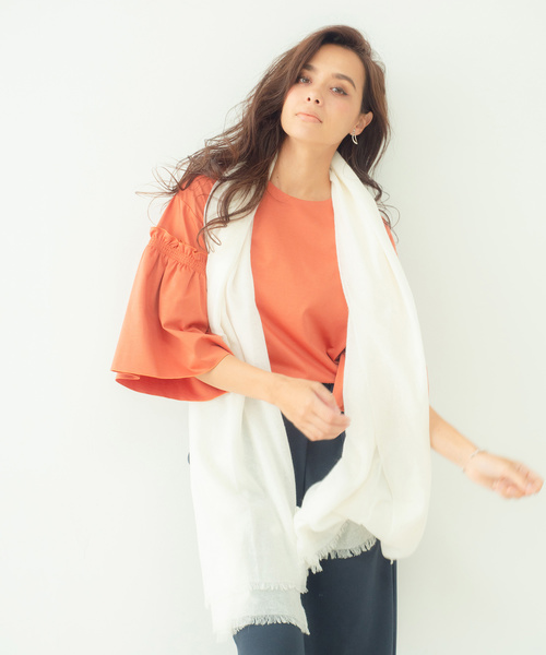 macocca（マコッカ）の「内モンゴル産カシミヤ100％生カシミヤストール（ストール/ショール・レディース・ライトグレー/ブラウン/グレー/アイボリー/ライトベージュ・FREE）」の14枚目の写真