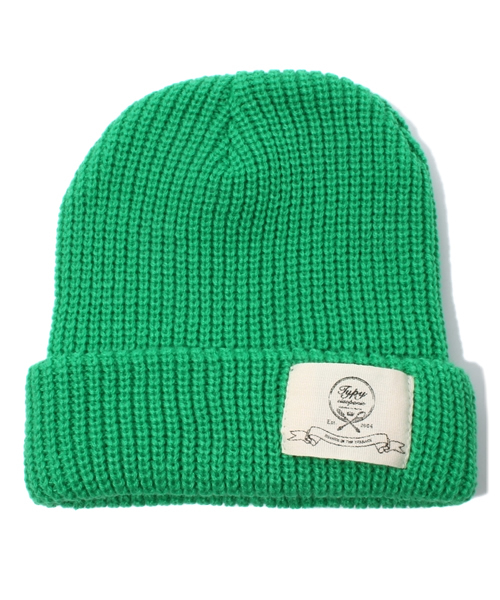 CIAOPANIC TYPY（チャオパニックティピー）の「リブニットワッチ（ニットキャップ/ビーニー・キッズ・ホワイト/グリーン/マスタード/ロイヤルブルー/ブラック/ワインレッド/グレー/ネイビー・FREE）」の4枚目の写真