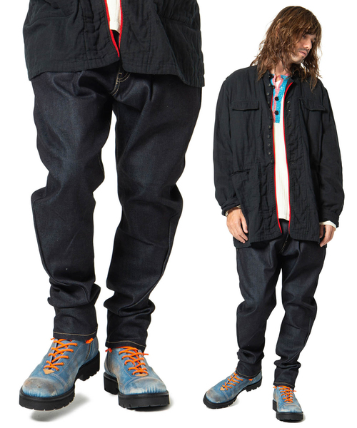 glamb（グラム）の「【glamb】ポリータックストレッチサルエルデニム