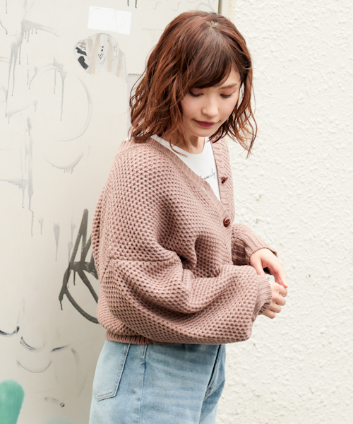 apres jour（アプレジュール）の「ハニカム編みＶカーディガン【ZOZOTOWN限定アイテム】（カーディガン/ボレロ・レディース・オフホワイト/ライトグリーン/モカ/ベージュ・フリー）」の19枚目の写真