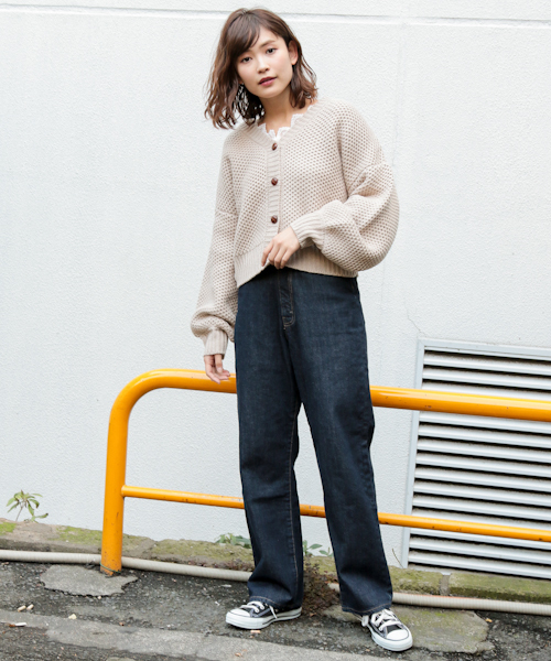 apres jour（アプレジュール）の「ハニカム編みＶカーディガン【ZOZOTOWN限定アイテム】（カーディガン/ボレロ・レディース・オフホワイト/ライトグリーン/モカ/ベージュ・フリー）」の11枚目の写真