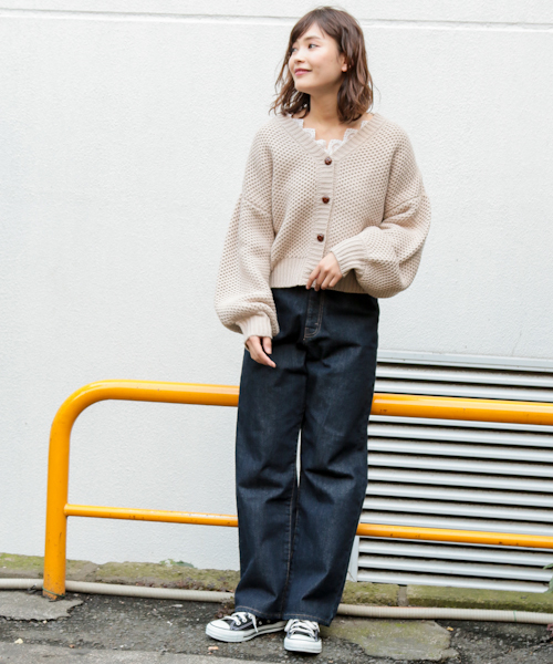 apres jour（アプレジュール）の「ハニカム編みＶカーディガン【ZOZOTOWN限定アイテム】（カーディガン/ボレロ・レディース・オフホワイト/ライトグリーン/モカ/ベージュ・フリー）」の20枚目の写真