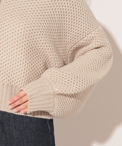apres jour（アプレジュール）の「ハニカム編みＶカーディガン【ZOZOTOWN限定アイテム】（カーディガン/ボレロ・レディース・オフホワイト/ライトグリーン/モカ/ベージュ・フリー）」の21枚目の写真