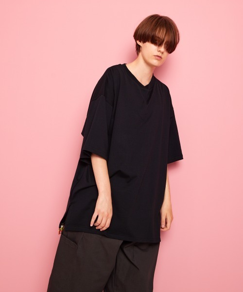 rehacer（レアセル）の「rehacer : Flower Open-end Yarn Wide CS / フラワー オープンエンド ヤーン ワイド カットソー（Tシャツ/カットソー・メンズ・ホワイト/ブラック・SMALL/MEDIUM/LARGE/X-LARGE）」の15枚目の写真