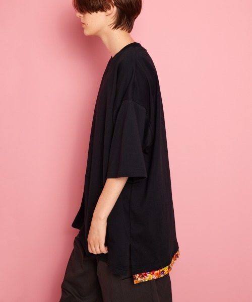 rehacer（レアセル）の「rehacer : Flower Open-end Yarn Wide CS / フラワー オープンエンド ヤーン ワイド カットソー（Tシャツ/カットソー・メンズ・ホワイト/ブラック・SMALL/MEDIUM/LARGE/X-LARGE）」の14枚目の写真