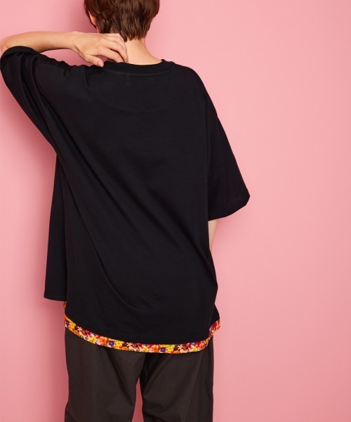 rehacer（レアセル）の「rehacer : Flower Open-end Yarn Wide CS / フラワー オープンエンド ヤーン ワイド カットソー（Tシャツ/カットソー・メンズ・ホワイト/ブラック・SMALL/MEDIUM/LARGE/X-LARGE）」の12枚目の写真