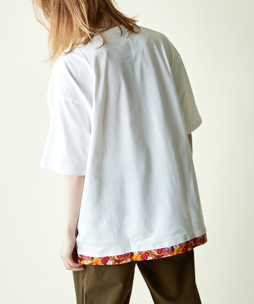 rehacer（レアセル）の「rehacer : Flower Open-end Yarn Wide CS / フラワー オープンエンド ヤーン ワイド カットソー（Tシャツ/カットソー・メンズ・ホワイト/ブラック・SMALL/MEDIUM/LARGE/X-LARGE）」の20枚目の写真