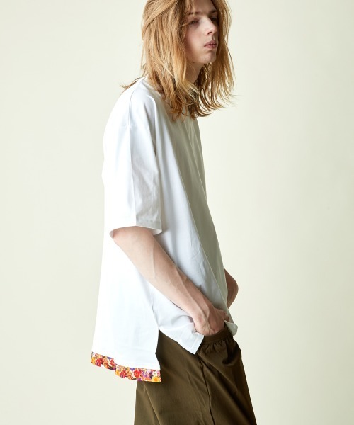 rehacer（レアセル）の「rehacer : Flower Open-end Yarn Wide CS / フラワー オープンエンド ヤーン ワイド カットソー（Tシャツ/カットソー・メンズ・ホワイト/ブラック・SMALL/MEDIUM/LARGE/X-LARGE）」の19枚目の写真