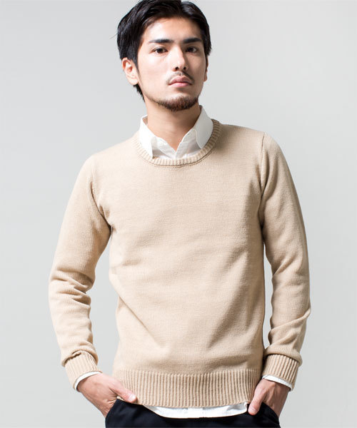 NANO universe(ナノユニバース)の「AKM×nano・universe/ Crew-Neck Knit(ニット/セーター・メンズ・ブラック/ダークグレー/ライトグレー/ダークブラウン/ベージュ/ダークグリーン/ブルー/ネイビー・SMALL/MEDIUM/LARGE/X-LARGE)」の5枚目の写真