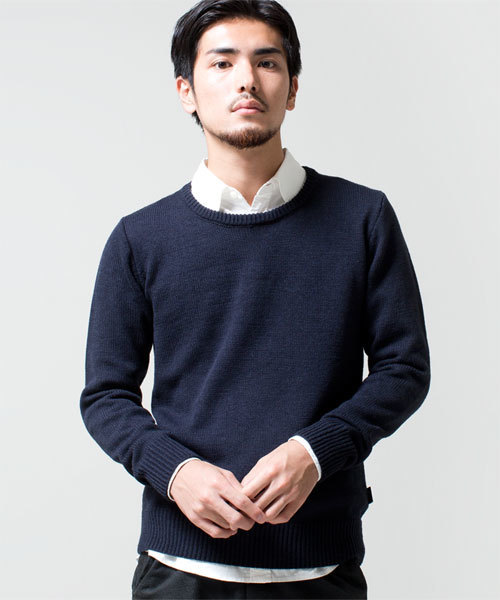 NANO universe(ナノユニバース)の「AKM×nano・universe/ Crew-Neck Knit(ニット/セーター・メンズ・ブラック/ダークグレー/ライトグレー/ダークブラウン/ベージュ/ダークグリーン/ブルー/ネイビー・SMALL/MEDIUM/LARGE/X-LARGE)」の7枚目の写真