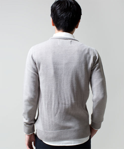 NANO universe(ナノユニバース)の「AKM×nano・universe/ Crew-Neck Knit(ニット/セーター・メンズ・ブラック/ダークグレー/ライトグレー/ダークブラウン/ベージュ/ダークグリーン/ブルー/ネイビー・SMALL/MEDIUM/LARGE/X-LARGE)」の10枚目の写真