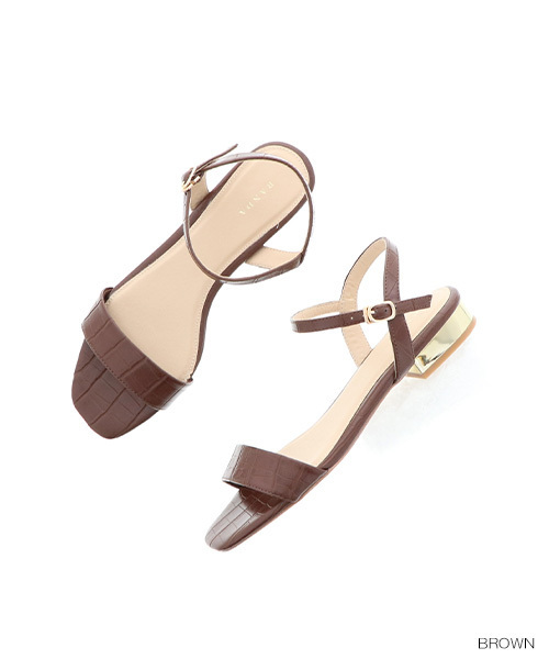 RANDA（ランダ）の「ストラップフラットサンダル（サンダル・レディース・ブラック/ネイビー/ブラウン/レッド/カーキ・L/LL/M/S）」の3枚目の写真