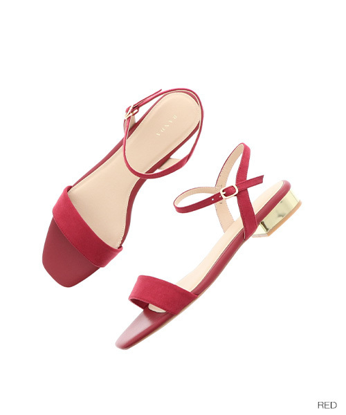 RANDA（ランダ）の「ストラップフラットサンダル（サンダル・レディース・ブラック/ネイビー/ブラウン/レッド/カーキ・L/LL/M/S）」の5枚目の写真