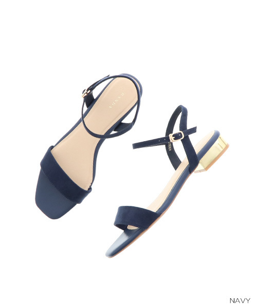 RANDA（ランダ）の「ストラップフラットサンダル（サンダル・レディース・ブラック/ネイビー/ブラウン/レッド/カーキ・L/LL/M/S）」の6枚目の写真