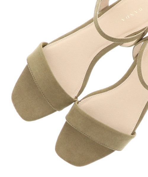 RANDA（ランダ）の「ストラップフラットサンダル（サンダル・レディース・ブラック/ネイビー/ブラウン/レッド/カーキ・L/LL/M/S）」の7枚目の写真