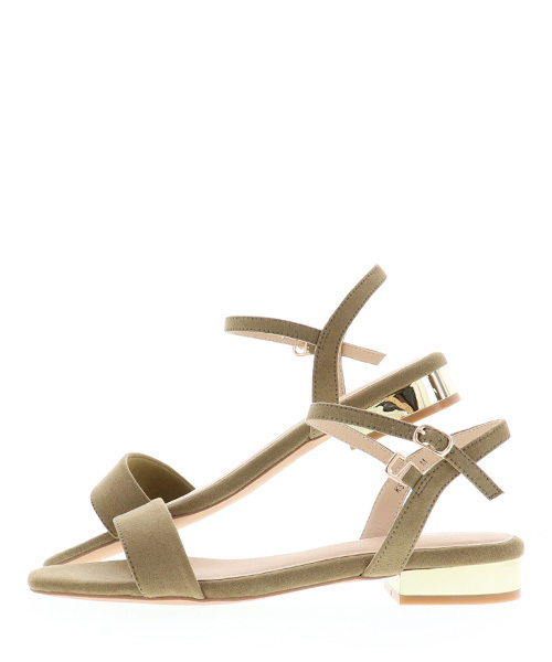 RANDA（ランダ）の「ストラップフラットサンダル（サンダル・レディース・ブラック/ネイビー/ブラウン/レッド/カーキ・L/LL/M/S）」の10枚目の写真