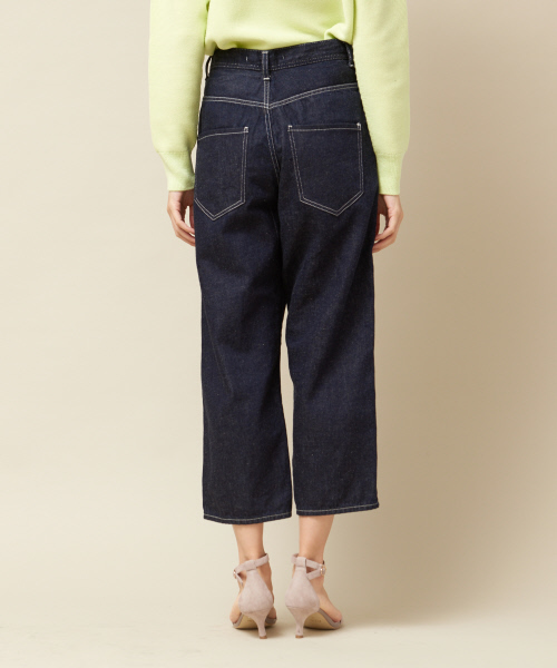 qualite（カリテ）の「【再入荷】e×qualiteストレートワイドデニム2019（デニムパンツ・レディース・インディゴブルー/アイボリー・40/38/36/34/32）」の5枚目の写真