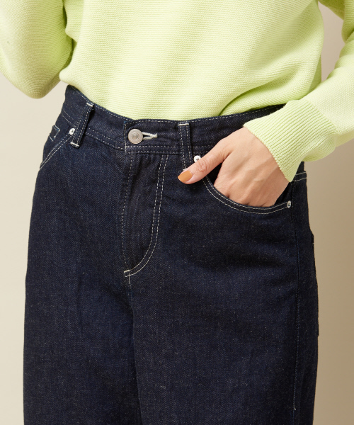 qualite（カリテ）の「【再入荷】e×qualiteストレートワイドデニム2019（デニムパンツ・レディース・インディゴブルー/アイボリー・40/38/36/34/32）」の8枚目の写真
