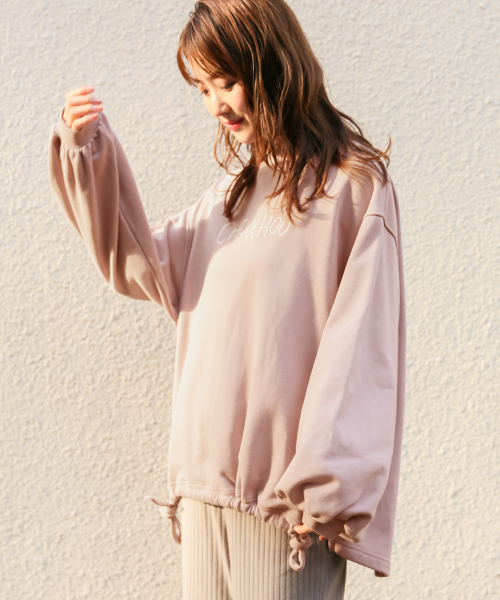 Heather(ヘザー)の「ドロストロゴウラケプルオーバー 829550(スウェット・レディース・ホワイト/パープル/ブラック・FREE)」の3枚目の写真