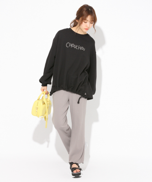 Heather(ヘザー)の「ドロストロゴウラケプルオーバー 829550(スウェット・レディース・ホワイト/パープル/ブラック・FREE)」の11枚目の写真