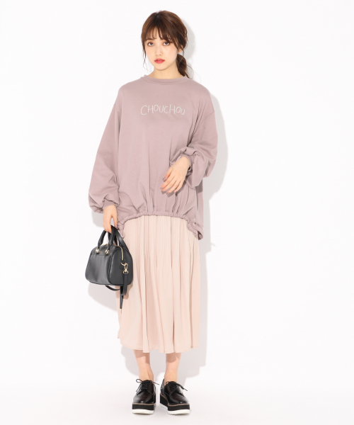 Heather(ヘザー)の「ドロストロゴウラケプルオーバー 829550(スウェット・レディース・ホワイト/パープル/ブラック・FREE)」の12枚目の写真