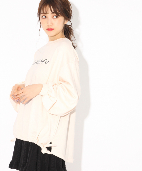 Heather(ヘザー)の「ドロストロゴウラケプルオーバー 829550(スウェット・レディース・ホワイト/パープル/ブラック・FREE)」の18枚目の写真